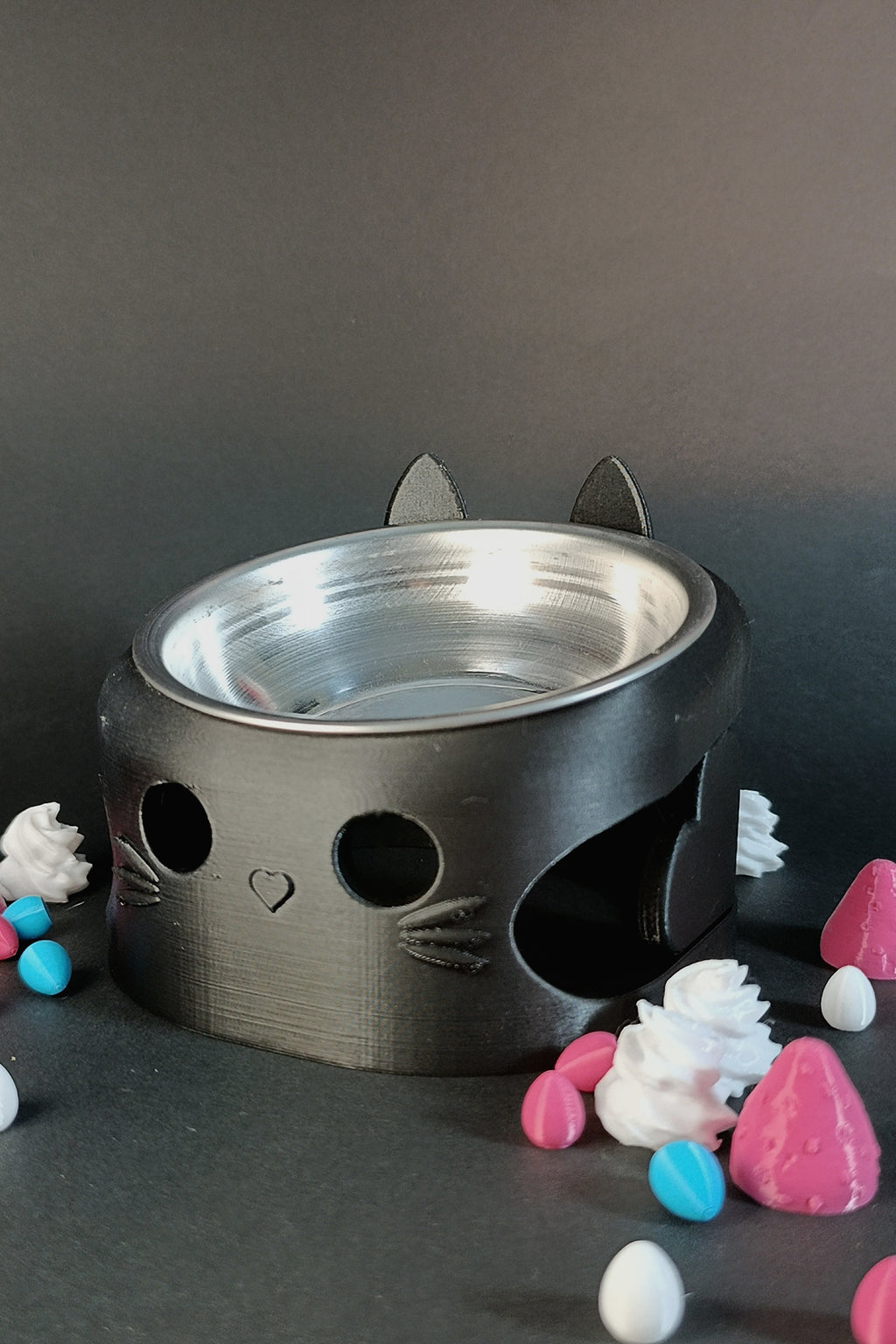 MİLO Siyah Mama Kabı Standı – Paslanmaz Çelik, Ergonomik ve Stabil