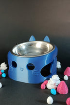 MİLO Mavi Mama Kabı Standı – Paslanmaz Çelik, Ergonomik ve Stabil