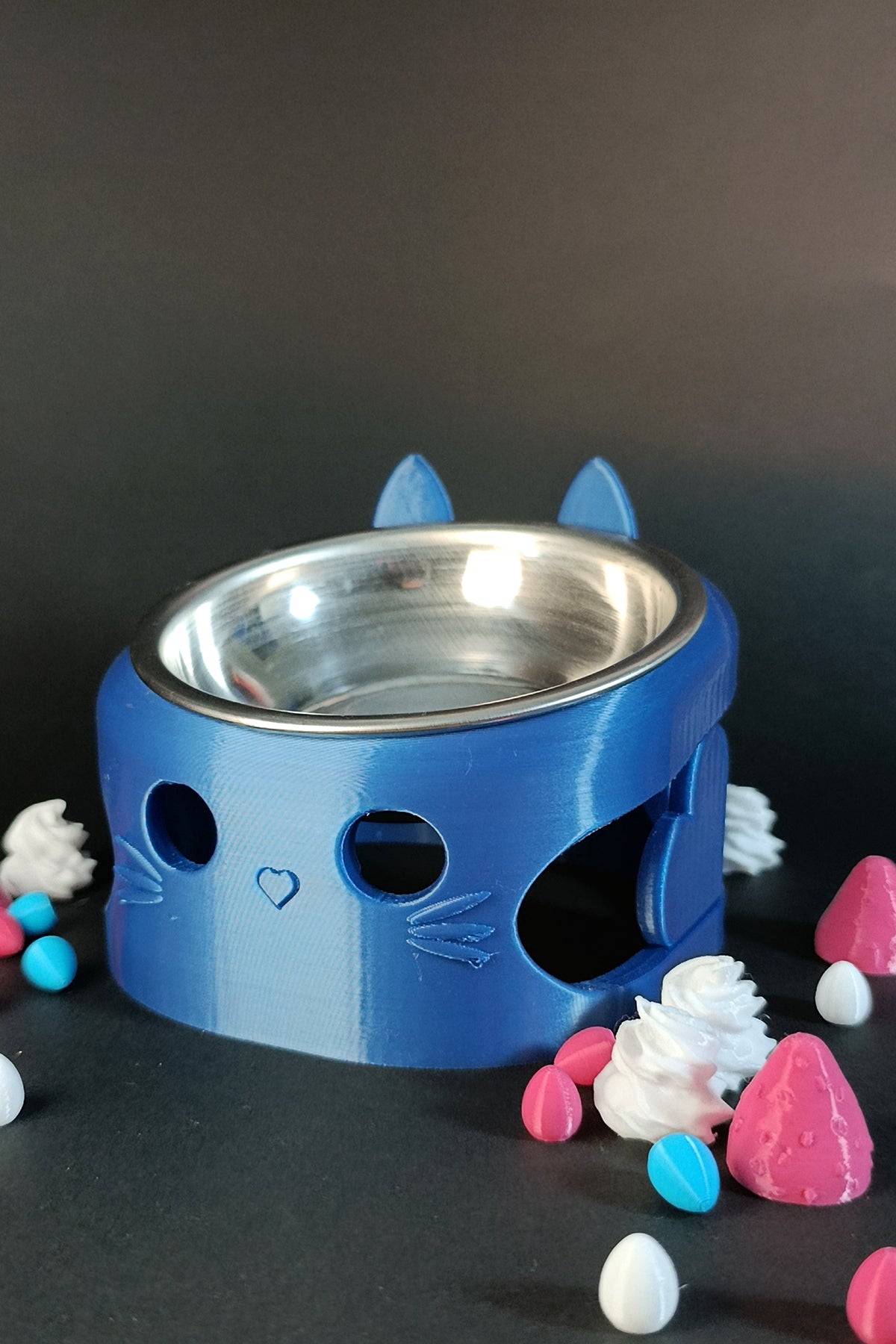 MİLO Mavi Mama Kabı Standı – Paslanmaz Çelik, Ergonomik ve Stabil