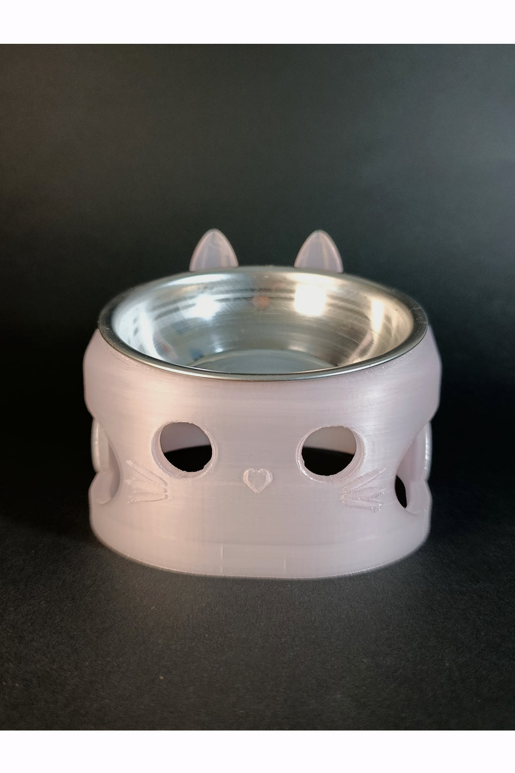 MİLO Pembe Mama Kabı Standı – Paslanmaz Çelik, Ergonomik ve Stabil