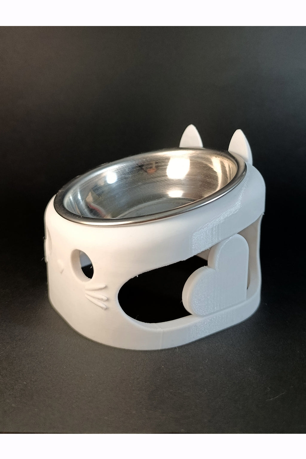 MİLO Beyaz Mama Kabı Standı – Paslanmaz Çelik, Ergonomik ve Stabil