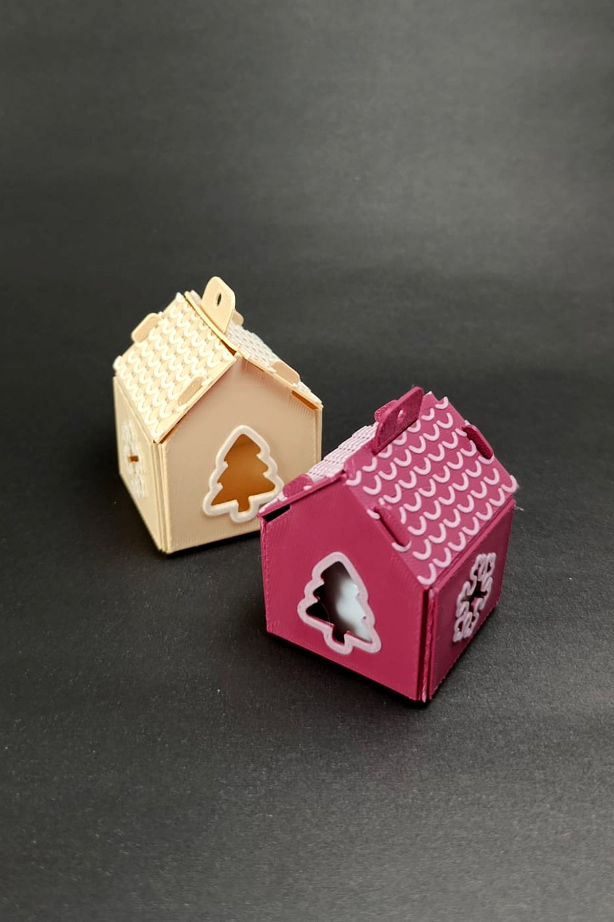 Yılbaşı Temalı Gingerbread Tasarımlı Dekoratif Mumluk Seti (2 Adet) | Tealight Fener