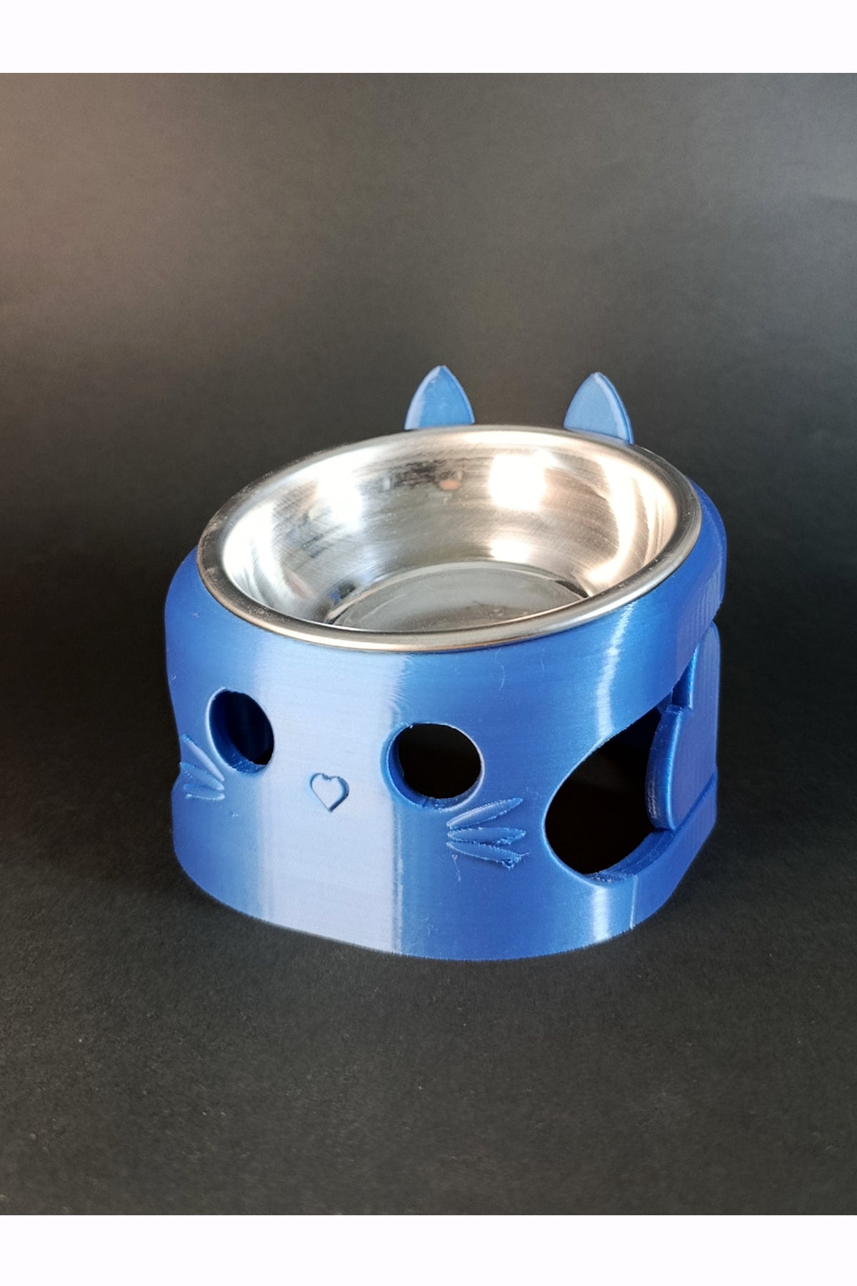 MİLO Mavi Mama Kabı Standı – Paslanmaz Çelik, Ergonomik ve Stabil