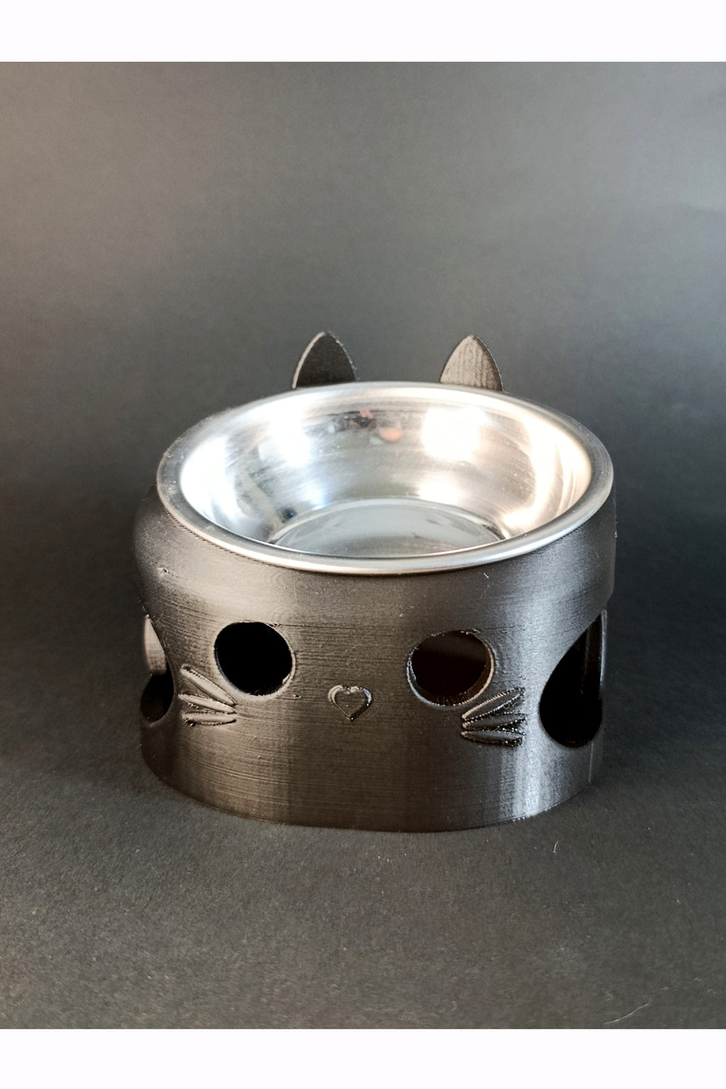 MİLO Siyah Mama Kabı Standı – Paslanmaz Çelik, Ergonomik ve Stabil