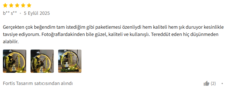 Müşteri yorumu