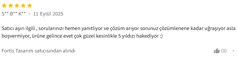 Müşteri yorumu