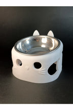 MİLO Beyaz Mama Kabı Standı – Paslanmaz Çelik, Ergonomik ve Stabil