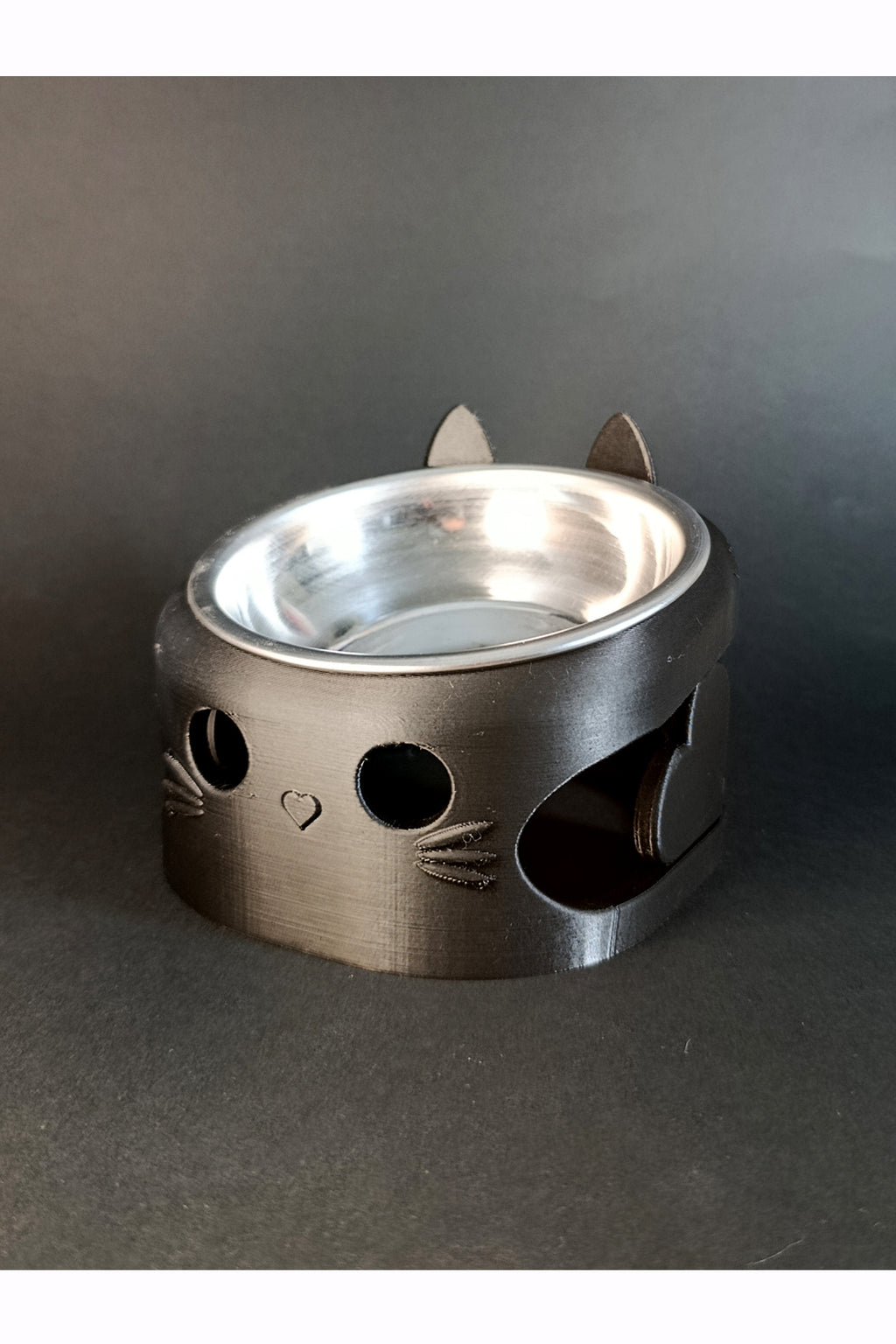 MİLO Siyah Mama Kabı Standı – Paslanmaz Çelik, Ergonomik ve Stabil