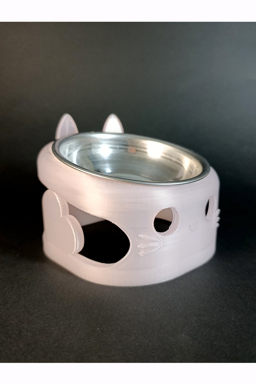 MİLO Pembe Mama Kabı Standı – Paslanmaz Çelik, Ergonomik ve Stabil