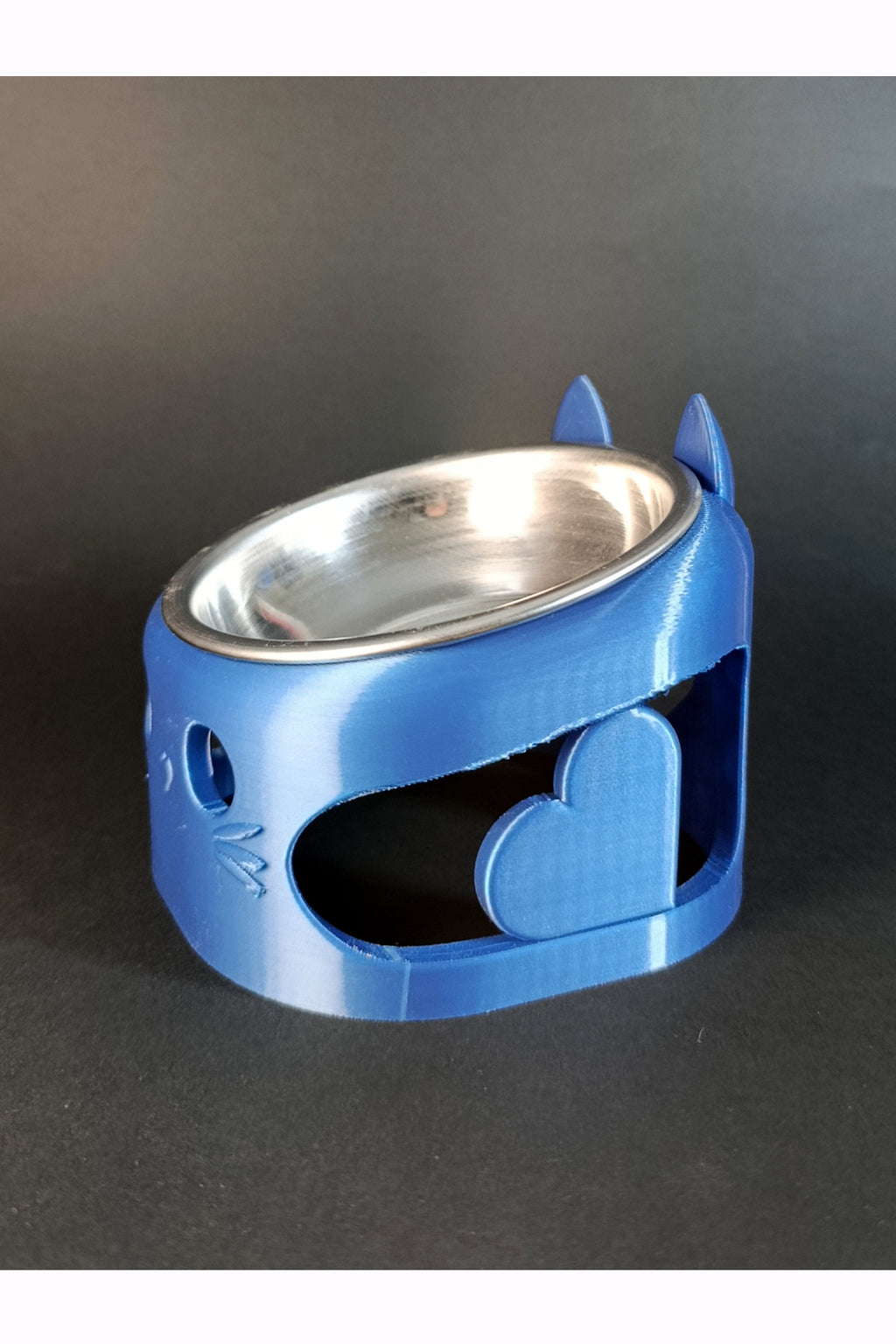 MİLO Mavi Mama Kabı Standı – Paslanmaz Çelik, Ergonomik ve Stabil