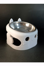 MİLO Beyaz Mama Kabı Standı – Paslanmaz Çelik, Ergonomik ve Stabil