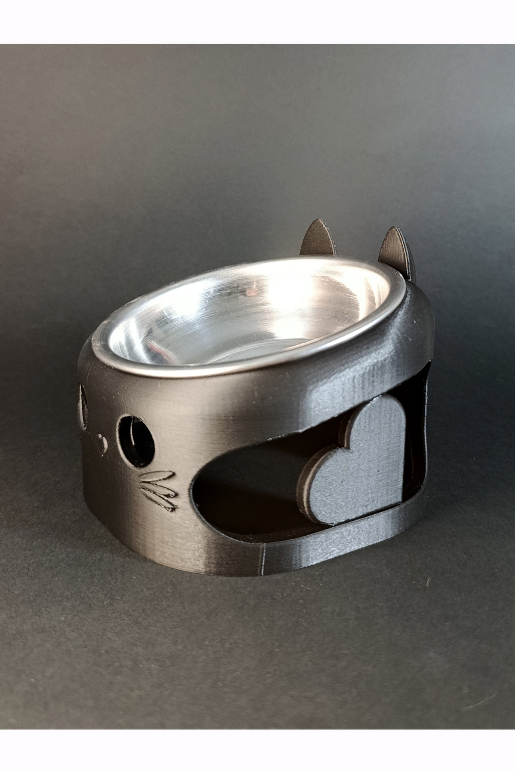 MİLO Siyah Mama Kabı Standı – Paslanmaz Çelik, Ergonomik ve Stabil