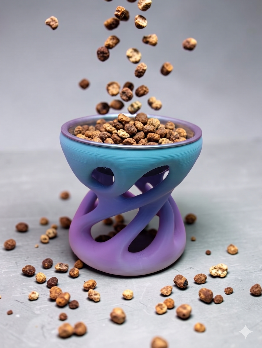 Vivi Modern Organik Mama Kabı Standı | Kedi ve Köpek İçin Ergonomik Yüksek Tasarım Mama Kabı Renkli