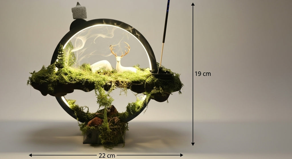 Büyülü Diyarın Işıltısı Masalsı Orman Tütsülüğü - LED Işıklı Tütsülüklü