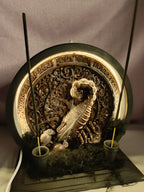 Akrep Burcu Işıklı Tütsülük | El Yapımı 3D Neon Ledli Geri Akış & Çubuk Tütsülük Dekor