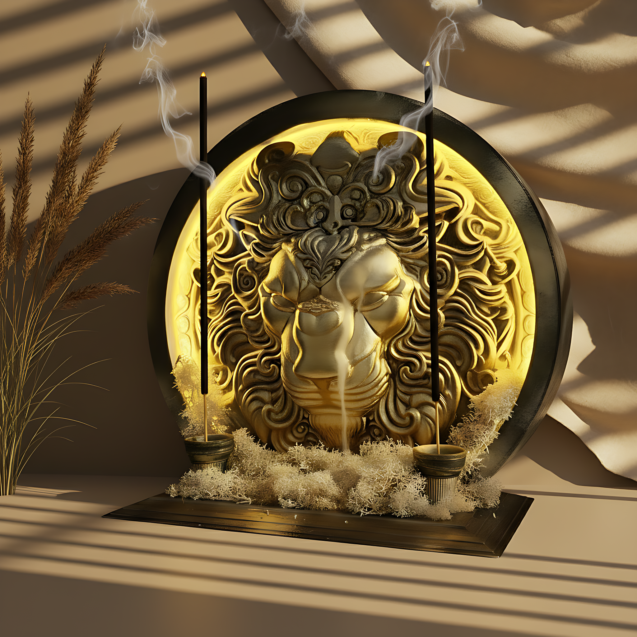 Aslan Burcu Ledli Tütsülük | Güç ve Zarafeti Bir Arada Sunan Dekoratif Gece Lambası