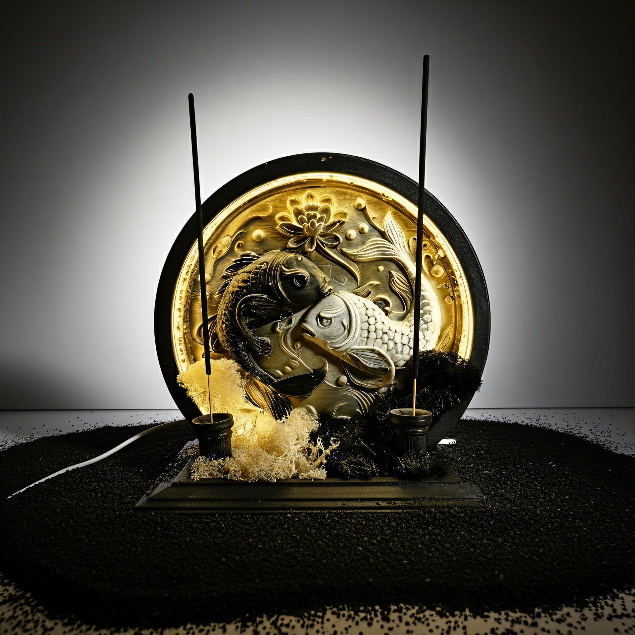 Balık Burcu Özel Tasarım Neon LED Tütsülük | Hem Geriye Akış Hem Çubuk Tütsü 🌙 - Işıklı