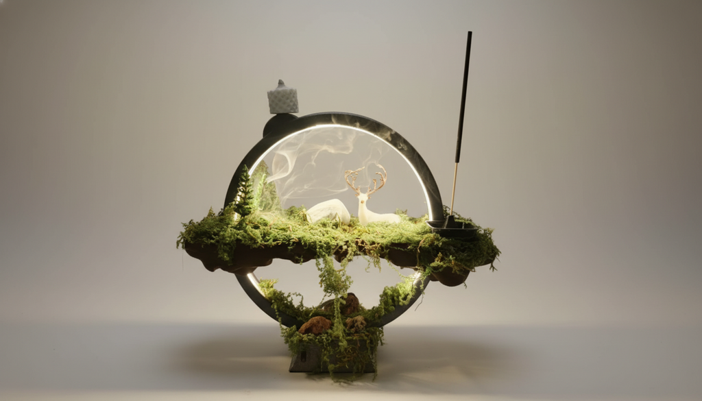 Büyülü Diyarın Işıltısı Masalsı Orman Tütsülüğü - LED Işıklı Tütsülüklü