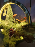 LED Işıklı Yılbaşı Orman Konseptli Geri Akış & Çubuk Tütsülük Dekor