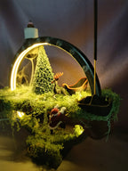 LED Işıklı Yılbaşı Orman Konseptli Geri Akış & Çubuk Tütsülük Dekor