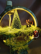 LED Işıklı Yılbaşı Orman Konseptli Geri Akış & Çubuk Tütsülük Dekor