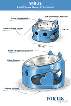 MİLO Mor Mama Kabı Standı – Paslanmaz Çelik, Ergonomik ve Stabil