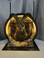 Oğlak Burcu LED Işıklı Çift Fonksiyonlu Tütsülük–Geri Akış Çubuk Tütsü, Doğal Yosunlu