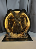 Oğlak Burcu LED Işıklı Çift Fonksiyonlu Tütsülük–Geri Akış Çubuk Tütsü, Doğal Yosunlu