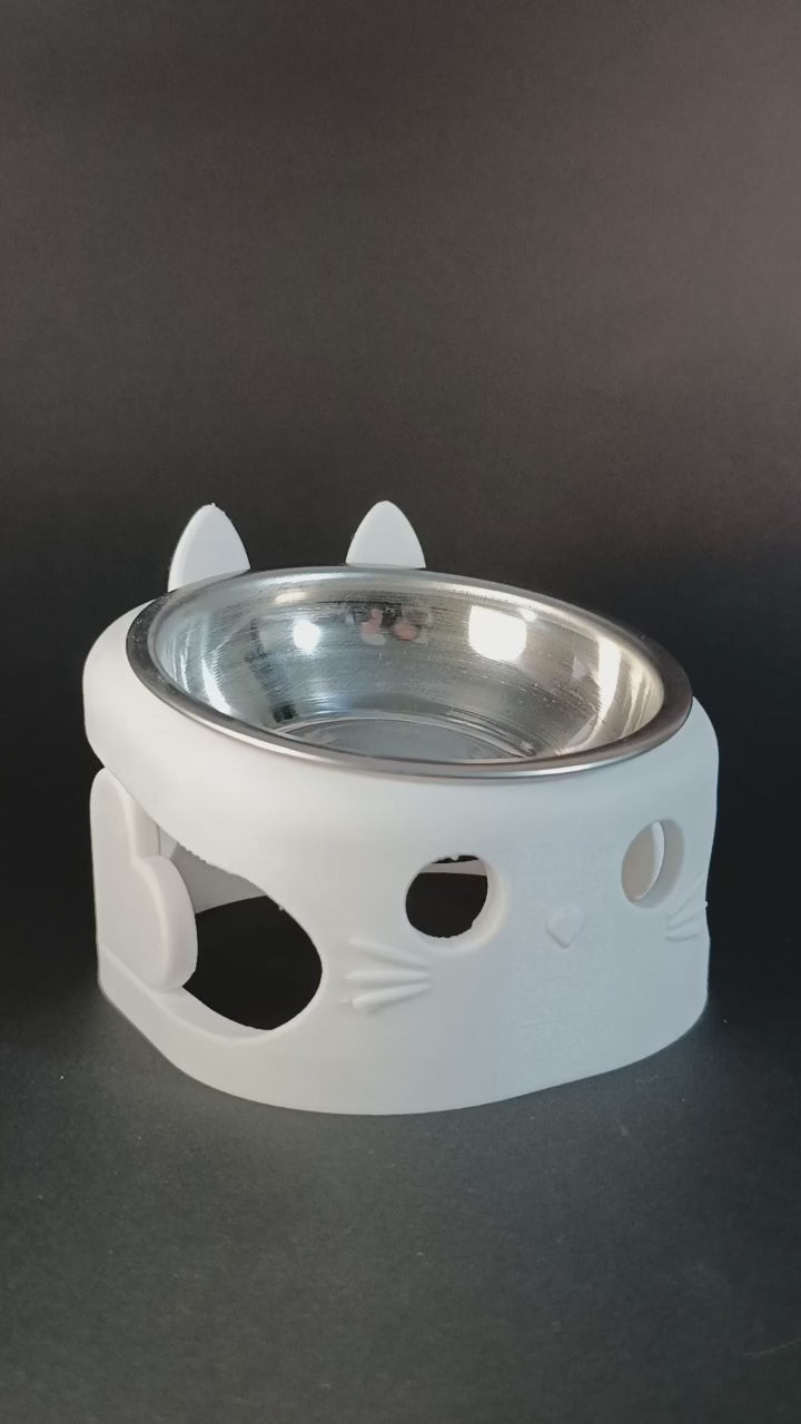 MİLO Siyah Mama Kabı Standı – Paslanmaz Çelik, Ergonomik ve Stabil