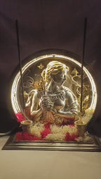 Başak Burcu Işıklı Tütsülük–El Yapımı 3D Figürlü Ledli Geri Akış&Çubuk Tütsülük|Burç Hediyesi