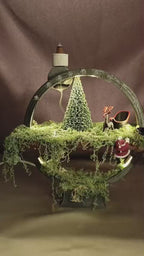 LED Işıklı Yılbaşı Orman Konseptli Geri Akış & Çubuk Tütsülük Dekor