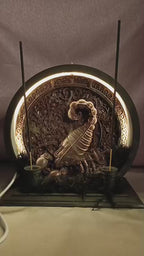 Akrep Burcu Işıklı Tütsülük | El Yapımı 3D Neon Ledli Geri Akış & Çubuk Tütsülük Dekor