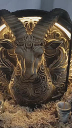 Oğlak Burcu LED Işıklı Çift Fonksiyonlu Tütsülük–Geri Akış Çubuk Tütsü, Doğal Yosunlu