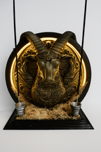 Oğlak Burcu LED Işıklı Çift Fonksiyonlu Tütsülük–Geri Akış Çubuk Tütsü, Doğal Yosunlu