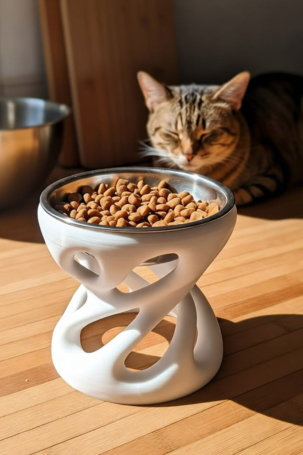 Vivi Modern Organik Mama Kabı Standı | Kedi ve Köpek İçin Ergonomik Yüksek Tasarım Mama Kabı