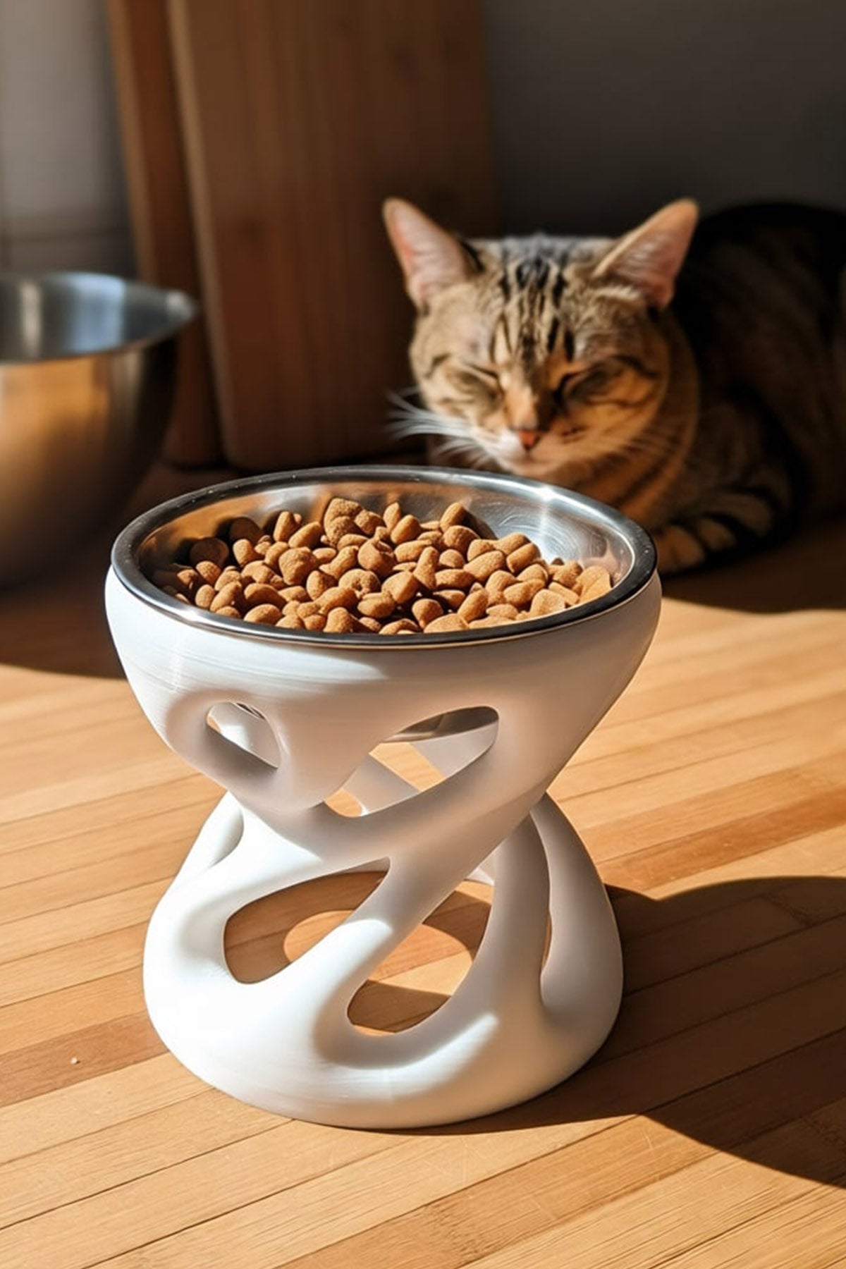 Vivi Modern Organik Mama Kabı Standı | Kedi ve Köpek İçin Ergonomik Yüksek Tasarım Mama Kabı