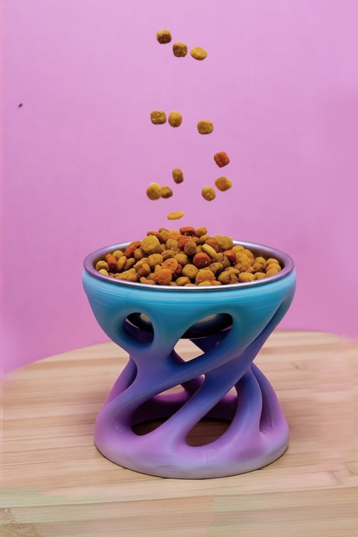 Vivi Modern Organik Mama Kabı Standı | Kedi ve Köpek İçin Ergonomik Yüksek Tasarım Mama Kabı Renkli
