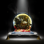 Yengeç Burcu Rüyası: Dalgalı Geri Akış Tütsülük Neon LED Tasarım - Çubuk Tütsülük